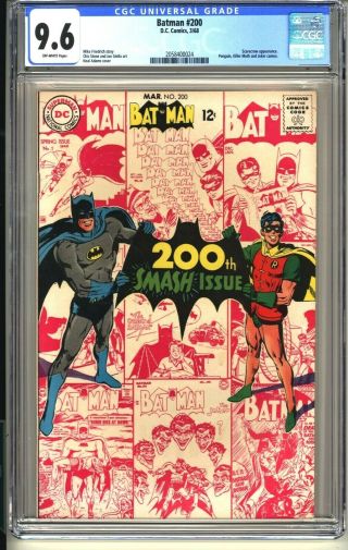 Batman 200 Cgc 9.  6 Ow Nm,  Dc Comics 1968 Neal Adams Joker Penguin Silver Age