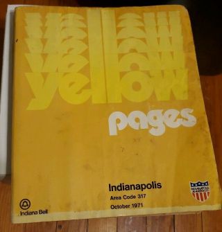 Vintage 1971 Indianapolis Indiana Bell Yellow Pages Phone Book