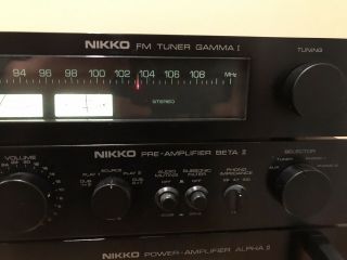 Nikko Vintage Stereo Bundle - Alpha II Amp / Beta II Pre - Amp / Gamma I Tuner 3