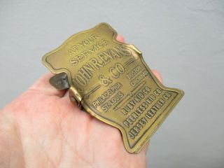 A Victorian Brass Advertising Paper Clip C1880