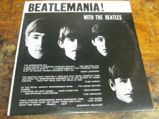 Beatles Beatlemania With The Beatles Lp Capitol Canada 70s Press Vg,