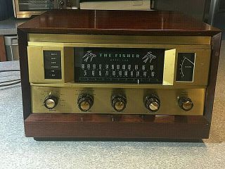 Vintage Early The Fisher Model 500 Mono Receiver Wood Cabinet