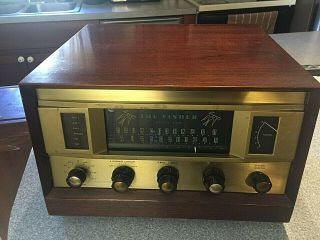 Vintage Early THE FISHER Model 500 Mono Receiver Wood Cabinet 2