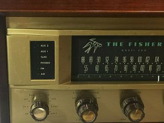 Vintage Early THE FISHER Model 500 Mono Receiver Wood Cabinet 3