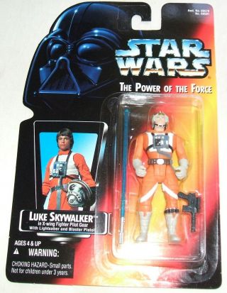 Hasbro/kenner Star Wars The Power Of The Force " Luke Skywalker (x - Wing) " Nib Oop