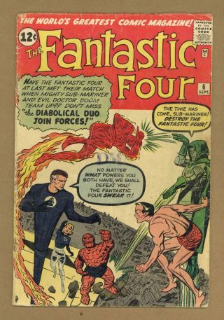 Fantastic Four 6 Fr 1.  0 1962