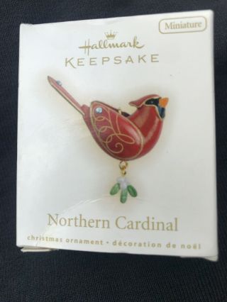 Hallmark ‘beauty Of Birds’ Northern Cardinal Miniature Edythe Kegrize Artist