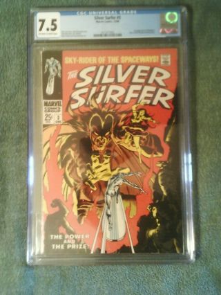 Silver Surfer 3 Cgc 7.  5 (1st Appearance Mephisto) Marvel Comics 1968