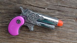Circle N Toy Cap Gun Dyna - Mite Derringer With Pink Purple Grips