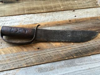 Sweet Vintage B.  A.  Stevens Co.  Large D Bowie Style Knife 100 Years Old SOLID 2