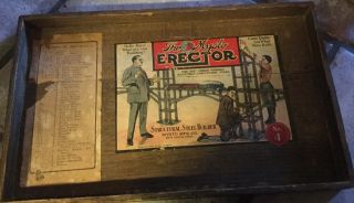 Mysto Erector Wooden Box Top/label