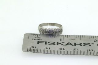 Vintage platinum 0.  70ct VS1/F diamond double row cocktail ring size 6.  5 2