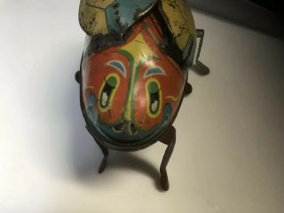 Vintage 1950s Marx Linemar Tin Wind - Up Toy Lady Bug/beetle Bug Parts