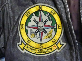 Usn Anthony Peyou Navy Patrol Squadron 26 Patch G1 Cagleco Bomber Jacket Sz 42
