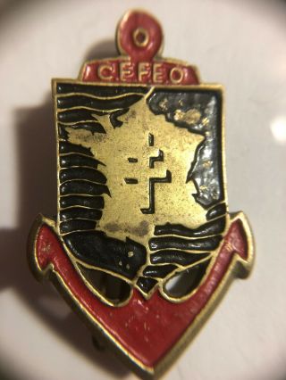 French Indochina Cefeo Local Insignia Badge Military Army