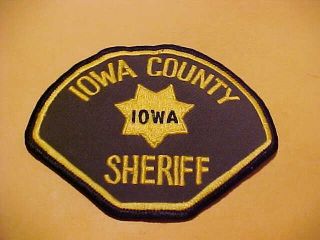 Iowa County Iowa Police Patch Shoulder Size