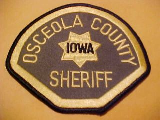 Osceola County Iowa Police Patch Shoulder Size