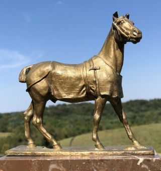 Early - Mid 19th Century Bronze Sculpture Of A Horse - Signed