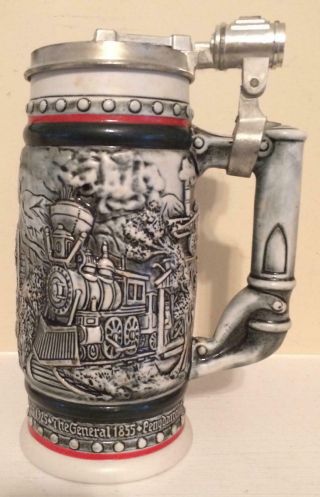 Avon Vintage 1982 Beer Stein Age Of The Iron Horse Trains Railroad Brazil 10 "