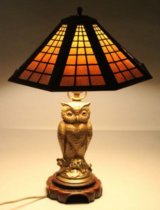 1960s Vintage Mid - Century Loevsky & Loevsky Figural Owl Table Lamp,