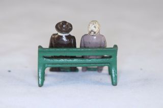 Manoil Barclays Older Couple on Park Bench Lead Figures 3 Piece 3