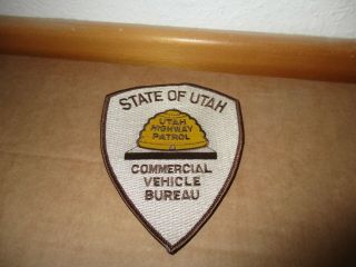 Us Utah Police Patch Utah Highway Patrol Commercial Vehicle Bureau