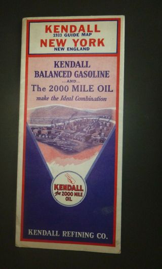 1933 York Road Map Kendall Oil Gas