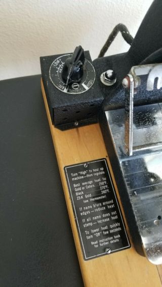 Vintage Kingsley Hot Foil Stamping Machine 3