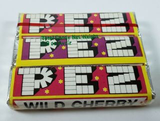 Pez Vintage Candy 3 Pack Wrapped In Cellophane