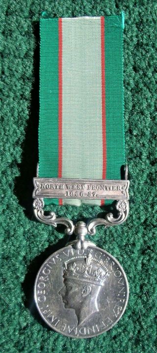 British Empire India Service Medal: North West Frontier 1936 - 37,  Issued & Named