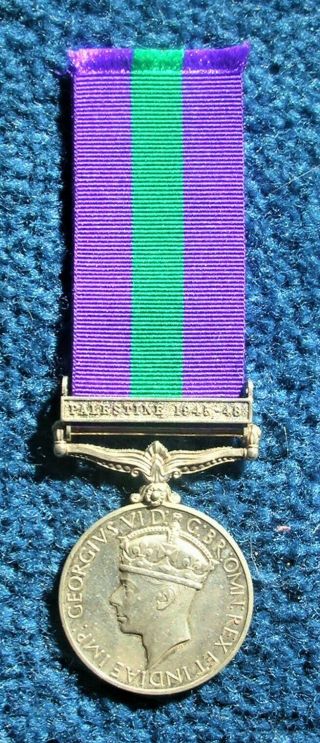 British Empire General Service Medal: Palestine 1945 - 48 To Pte.  B.  Manyamane