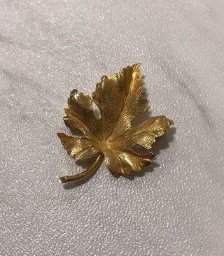 Vintage 14k Gold Tiffany & Co Jewlery Maple Leaf Pin Broach