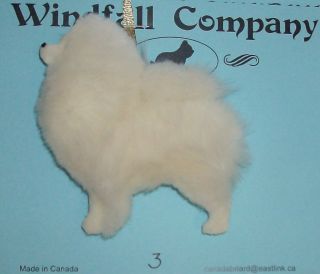 Cream Pomeranian Pom Dog Soft Plush Christmas Canine Ornament 3 By Wc