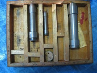 Vintage Headspace Gages 20 Mm - 50 & 30 Cal Us Army Calibration Tools In Wood Box