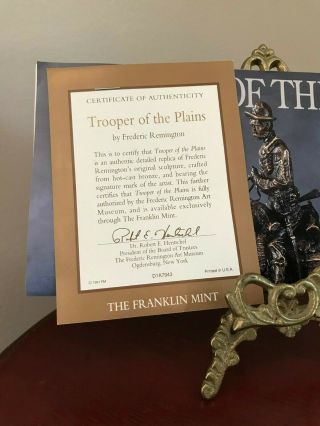 Trooper of the Plains 1988 Frederic REMINGTON Bronze Sculpture Franklin 2