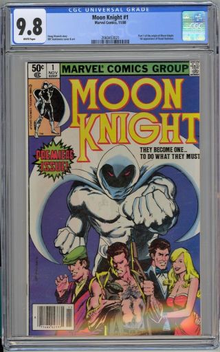 Moon Knight 1 Cgc 9.  8 Nm/mt Wp 1st Raoul Bushman App Marvel Comics 1980 Origin