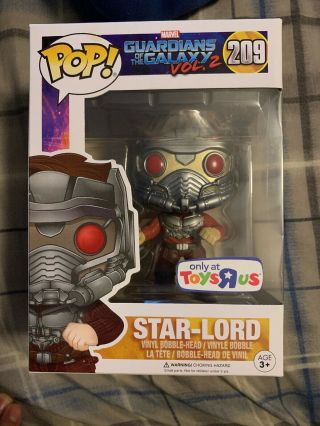 Funko Pop Marvel Guardians Of The Galaxy Vol 2 Star - Lord 209 Toys R Us Exclusive