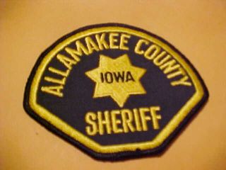 Allamakee County Iowa Police Patch Shoulder Size