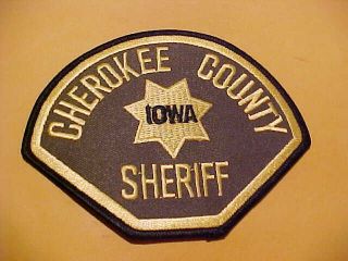 Cherokee County Iowa Police Patch Shoulder Size