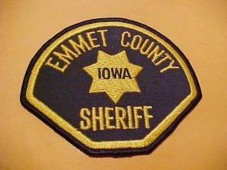 Emmet County Iowa Police Patch Shoulder Size
