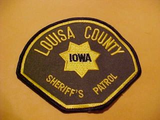 Louisa County Iowa Police Patch Shoulder Size