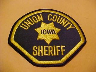 Union County Iowa Police Patch Shoulder Size