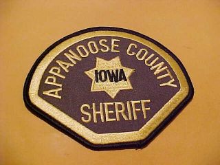 Appanoose County Iowa Police Patch Shoulder Size