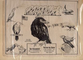 Vintage Ad Victor The Trained Crow Novelty Act