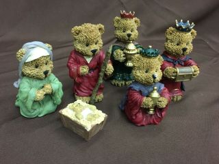 6 Piece Teddy Bear Nativity Set