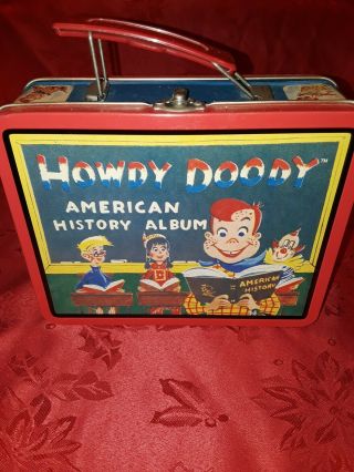 Howdy Doody Metal Lunch Box Collectible Tin American History Album 6 " X 8 " Size