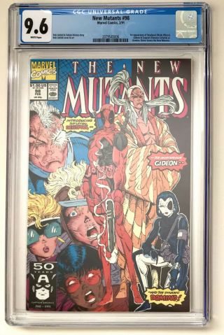 The Mutants 98 Cgc 9.  6 1st App Deadpool Cable 2 Liefeld X - Men White Pages