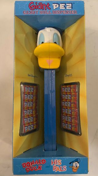 Rare Disney Donald Duck Giant Pez Candy Roll Dispenser