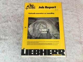 Rare 1970s Liebherr Hydraulic Excavator Tunnelling Dealer Brochure