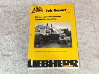 Rare 1970s Liebherr Hydraulic Harvesting Excavator Dealer Brochure